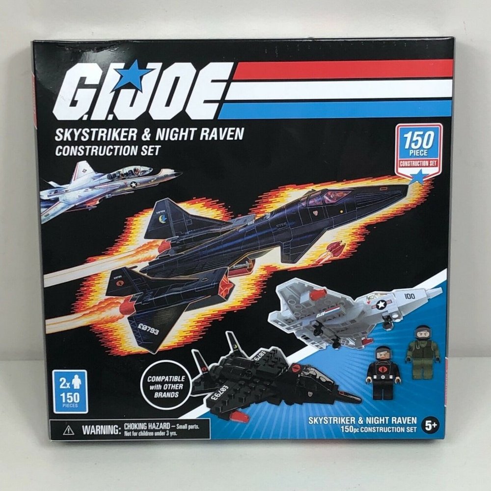 GI Joe Skystriker & Cobra Night Raven Construction Set 150 Piece New Joes Toy